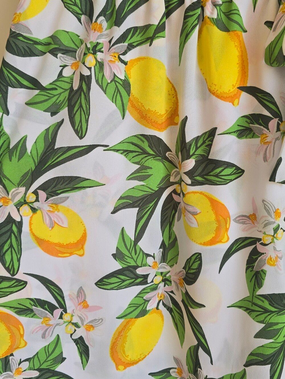 New York & Company Lemon Print Wrap High Low Dress Size XS - Picture 4 of 5